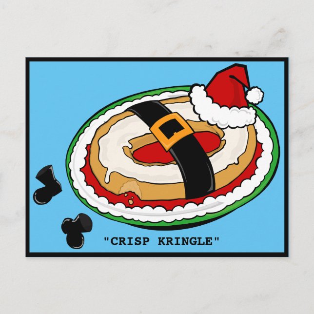 FUNNY CHRISTMAS CRISP KRINGLE POSTCARD HELG VYKORT (Framsida)