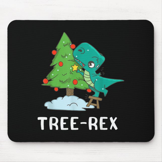 Funny Christmas Dinosaurs Christmas Tree Rex Cute  Musmatta (Framsidan)