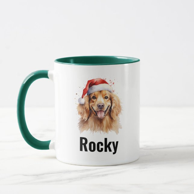 Funny Christmas Dog Mug Holiday Gift Pet Lover  Mugg (Vänster)