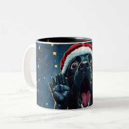 Funny Christmas dog Mugs | Merry Christmas Mug Två-Tonad Mugg