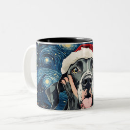 Funny Christmas dog Mugs | Merry Christmas Mug Två-Tonad Mugg