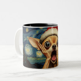 Funny Christmas dog Mugs | Merry Christmas Mug Två-Tonad Mugg