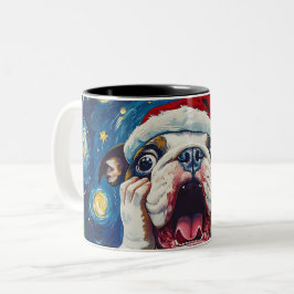 Funny Christmas dog Mugs | Merry Christmas Mug Två-Tonad Mugg
