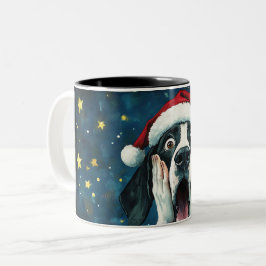 Funny Christmas dog Mugs | Merry Christmas Mug Två-Tonad Mugg