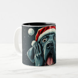 Funny Christmas dog Mugs | Merry Christmas Mug Två-Tonad Mugg