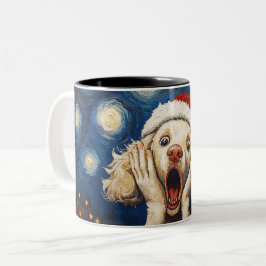 Funny Christmas dog Mugs | Merry Christmas Mug Två-Tonad Mugg