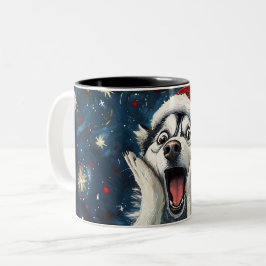 Funny Christmas dog Mugs | Merry Christmas Mug Två-Tonad Mugg