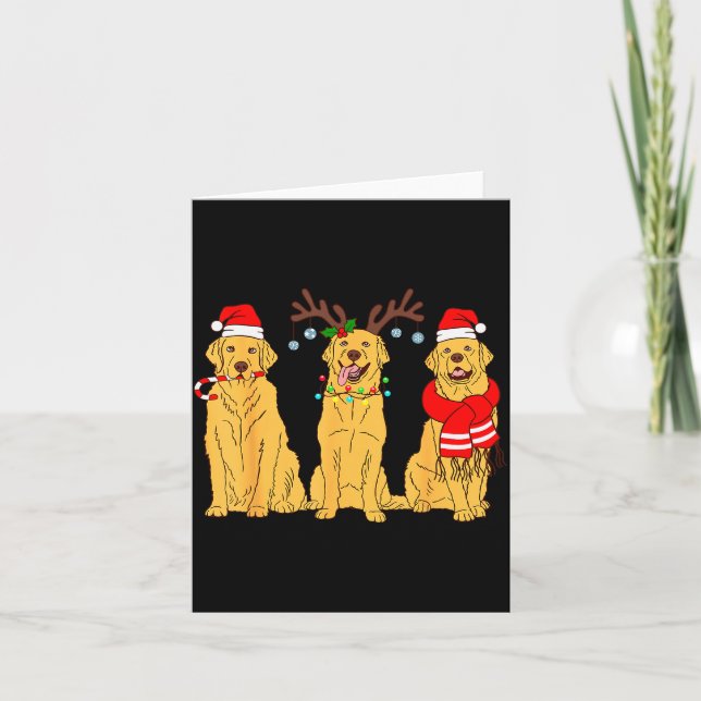 Funny Christmas Dogs Design Dog Christmas Wearing  Kort (Framsida)