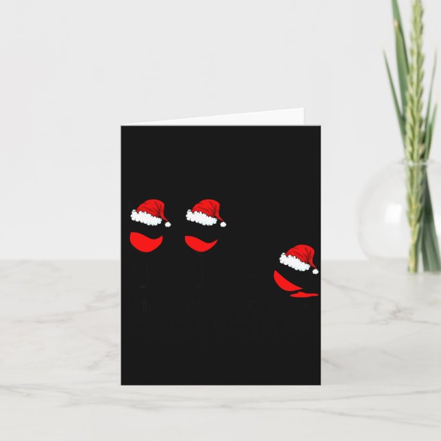 Funny Christmas Drink Drank Drunk Xmas Holiday  Kort (Framsida)