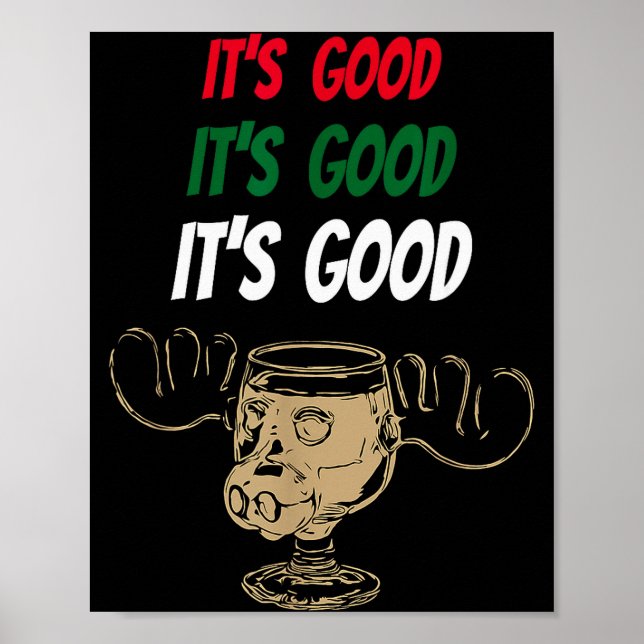 Funny Christmas Eggnog It's Good Moose Cup For Egg Poster (Framsidan)