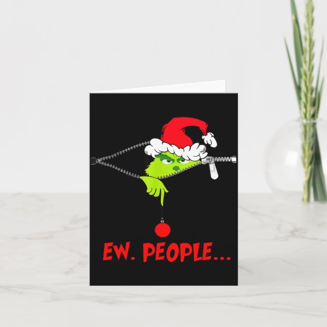 Funny Christmas Ew People Men Women Kid Boys Girls Kort (Framsida)