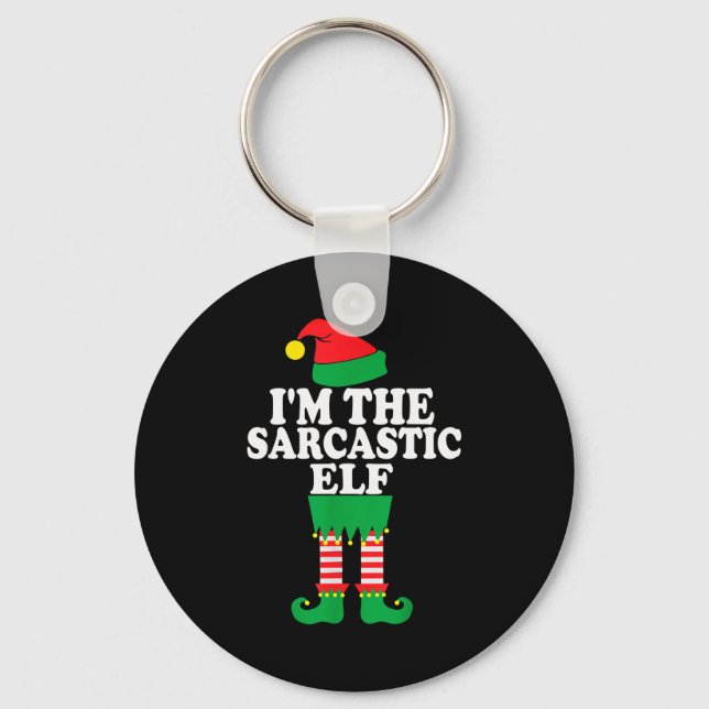 Funny Christmas Family I'm The Sarcastic Elf  Nyckelring (Framsida)
