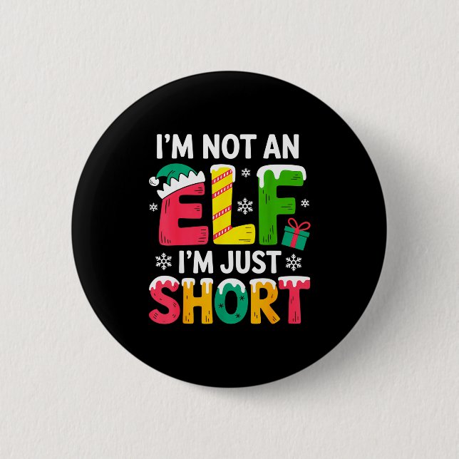 Funny Christmas Family Pajamas I'm Not An Elf I'm  Knapp (Framsida)