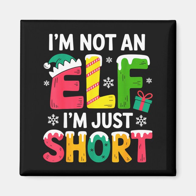 Funny Christmas Family Pajamas I'm Not An Elf I'm  Magnet (Framsidan)
