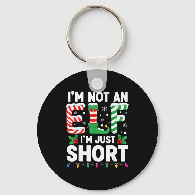 Funny Christmas Family Pajamas I'm Not An Elf I'm  Nyckelring (Framsida)