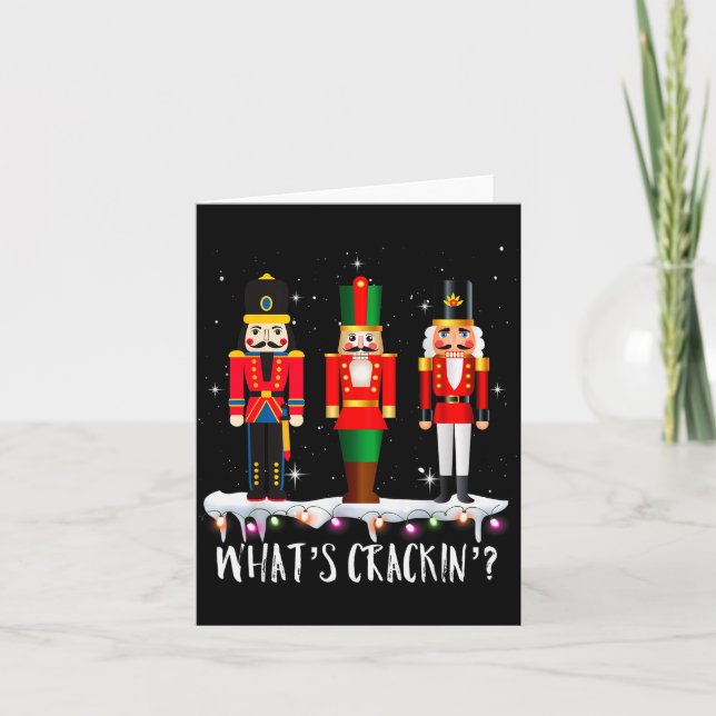 Funny Christmas Family Whats Crackin_ Nutcracker - Kort (Framsida)