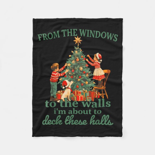 Funny Christmas From The Windows To The Walls I'm  Fleecefilt (Framsidan)