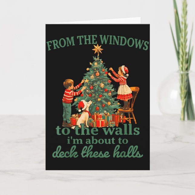 Funny Christmas From The Windows To The Walls I'm  Kort (Framsida)