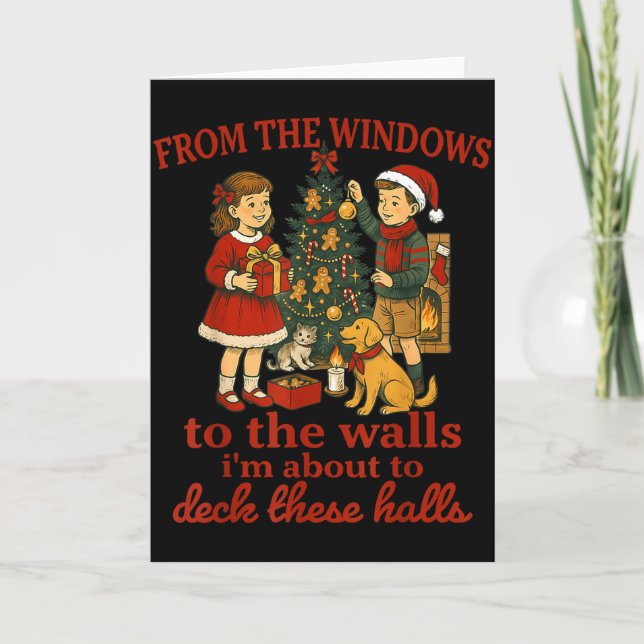 Funny Christmas From The Windows To The Walls I'm  Kort (Framsida)