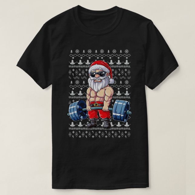 Funny Christmas Funny Merry Liftmas Gym Xmas T Shirt (Design framsida)