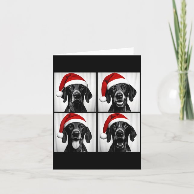 Funny Christmas German Shorthaired Inter Santa Pho Kort (Framsida)