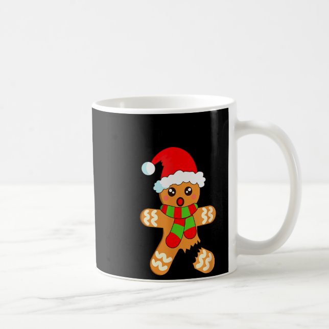 Funny Christmas Gingerbread Man Cookie Oh Snap  Kaffemugg (Höger)