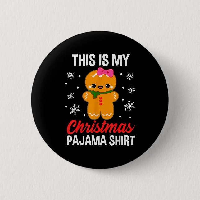 Funny Christmas Gingerbread Man Pajama Pj Outfit G Knapp (Framsida)
