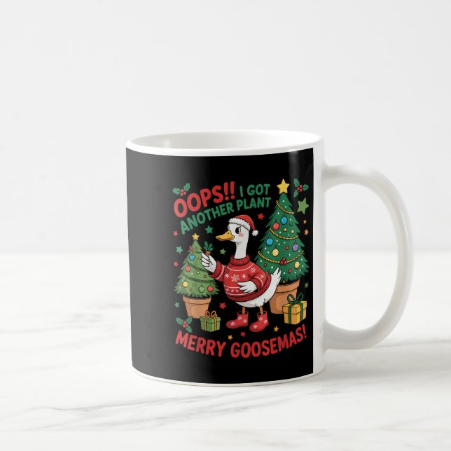 Funny Christmas Goose Oops I Got Another Plant Mer Kaffemugg (Höger)