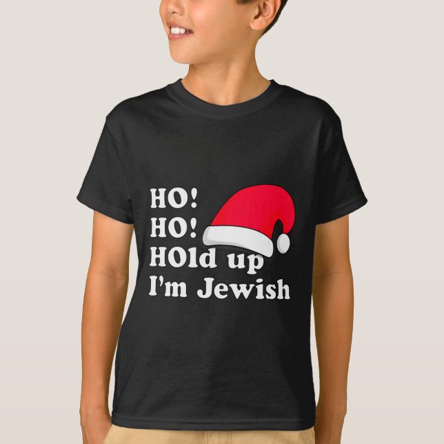 Funny Christmas Hat Design For Irreverent Jewish P T Shirt (Framsida)