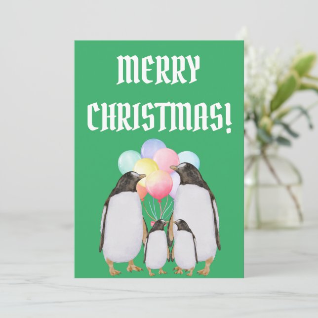 Funny christmas holidays tack kort (Stående Fram)