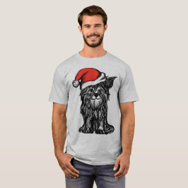 Funny christmas hund Santa T Shirt
