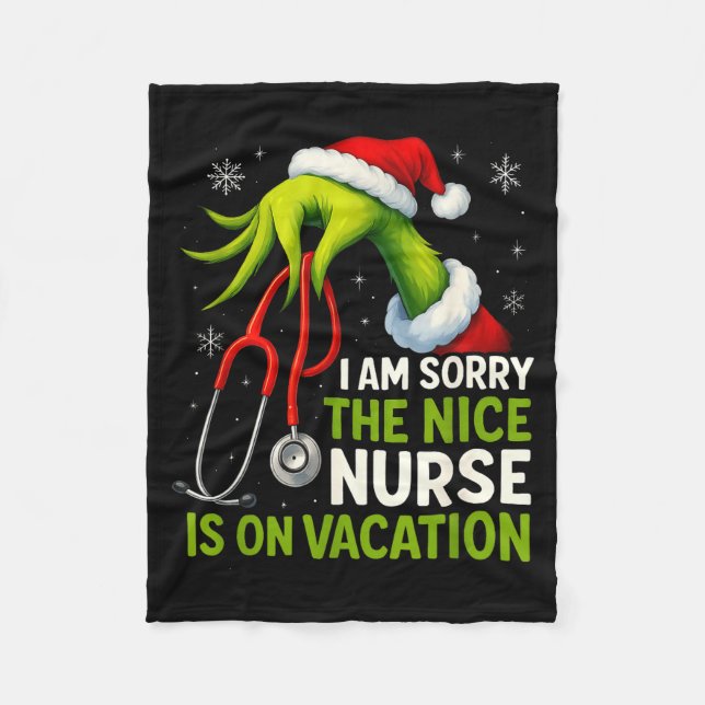 Funny Christmas I Am Sorry The Niche Nurse Medical Fleecefilt (Framsidan)