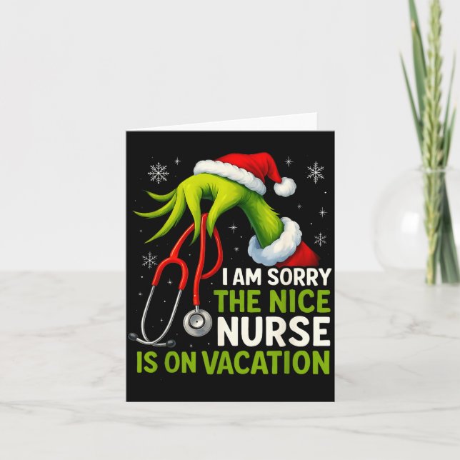 Funny Christmas I Am Sorry The Niche Nurse Medical Kort (Framsida)