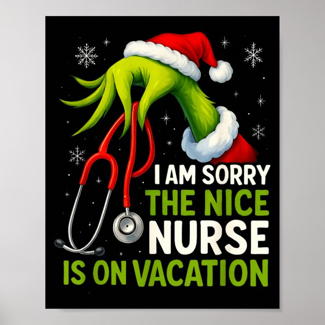 Funny Christmas I Am Sorry The Niche Nurse Medical Poster (Framsidan)