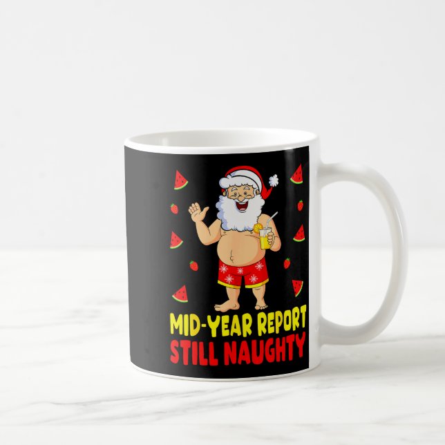 Funny Christmas In July Santa Summer Vacation Men  Kaffemugg (Höger)
