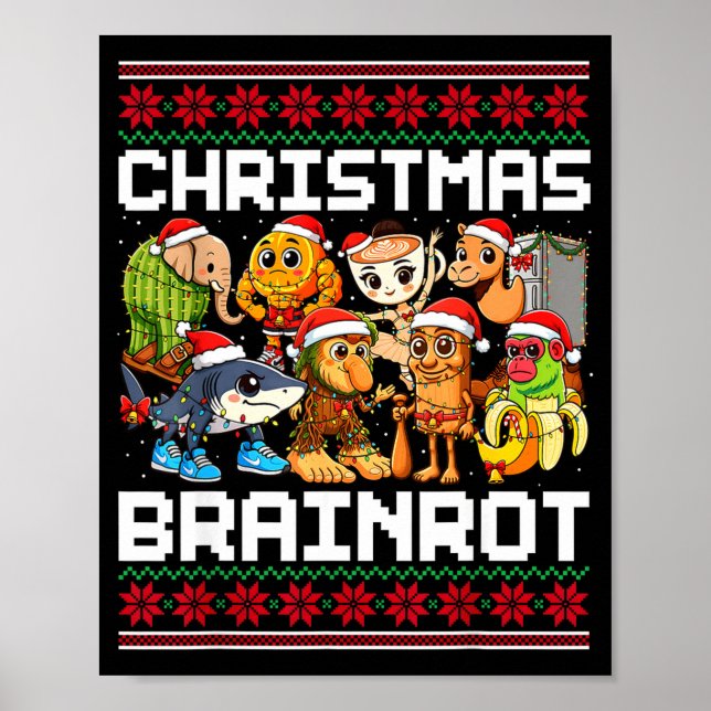 Funny Christmas Italian Brain Rot For Men Women Bo Poster (Framsidan)