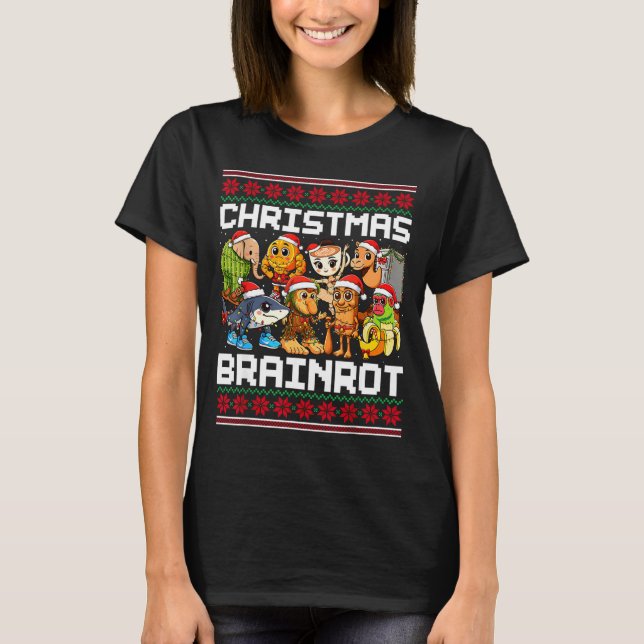 Funny Christmas Italian Brain Rot For Men Women Bo T Shirt (Framsida)