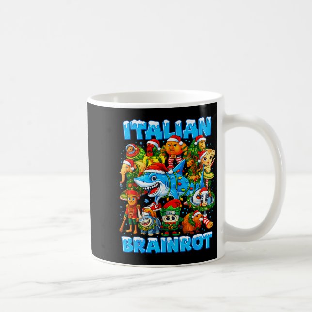 Funny Christmas Italian Brain Rot Italian Brainrot Kaffemugg (Höger)