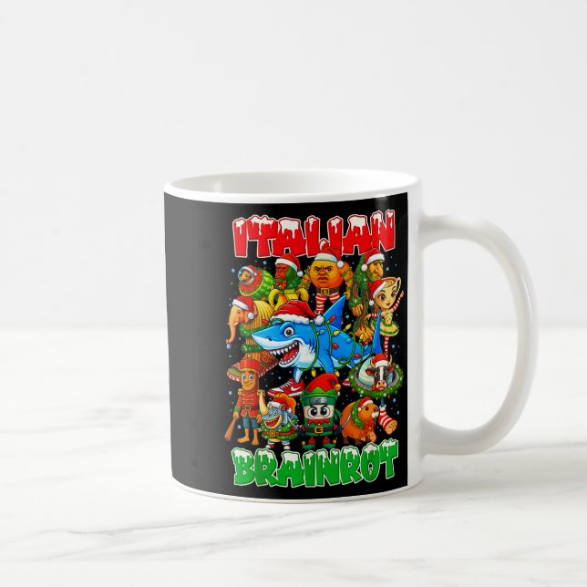 Funny Christmas Italian Brain Rot Italian Brainrot Kaffemugg (Höger)