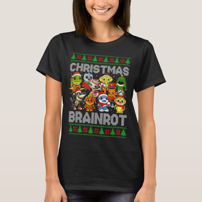 Funny Christmas Italian Brain Rot Italian Brainrot T Shirt (Framsida)