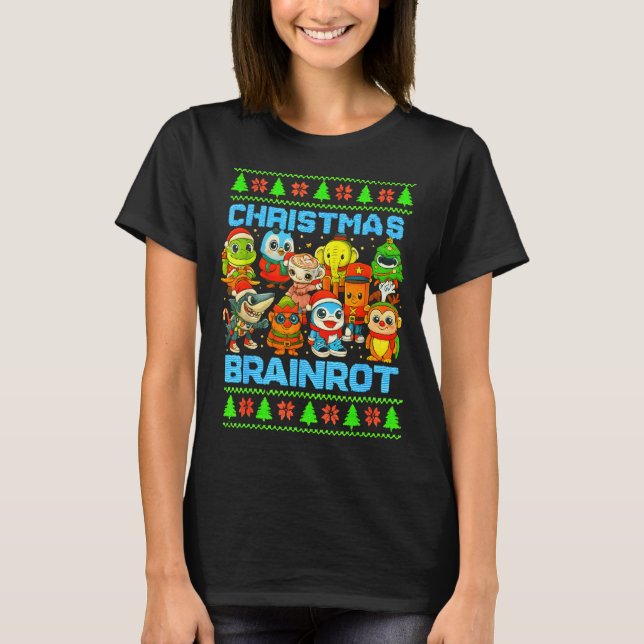 Funny Christmas Italian Brain Rot Italian Brainrot T Shirt (Framsida)