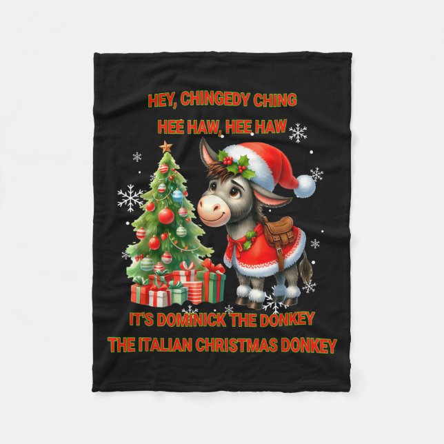 Funny Christmas Italian Christmas Dominick The  Fleecefilt (Framsidan)