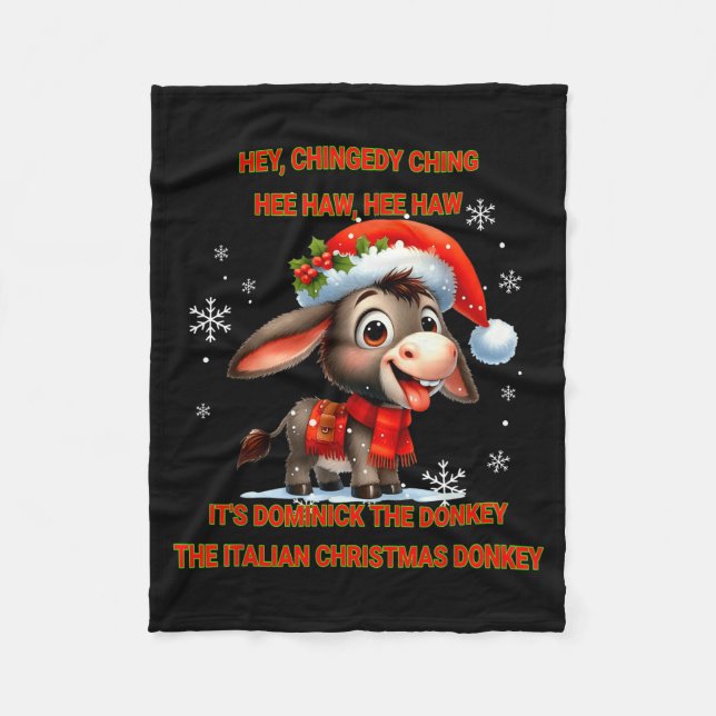 Funny Christmas Italian Christmas Dominick The  Fleecefilt (Framsidan)