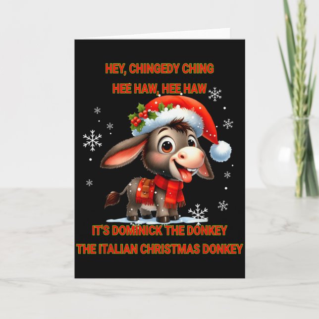 Funny Christmas Italian Christmas Dominick The  Kort (Framsida)