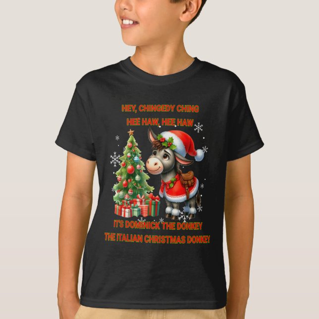 Funny Christmas Italian Christmas Dominick The  T Shirt (Framsida)