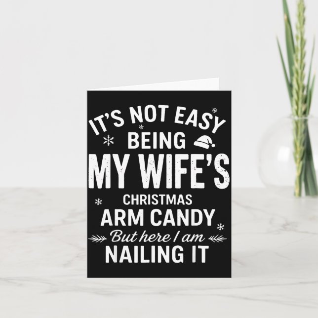 Funny Christmas It's Not Easy Being My Wife's Arm  Kort (Framsida)