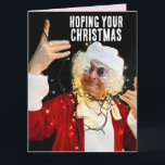 FUNNY CHRISTMAS-KORT "LIT!" SANTA GUY BIG KORT<br><div class="desc">ATT HOPPA DIN CHRISTMAS ÄR LIT!</div>