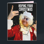 FUNNY CHRISTMAS-KORT "LIT!" SANTA GUY BIG KORT<br><div class="desc">ATT HOPPA DIN CHRISTMAS ÄR LIT!</div>