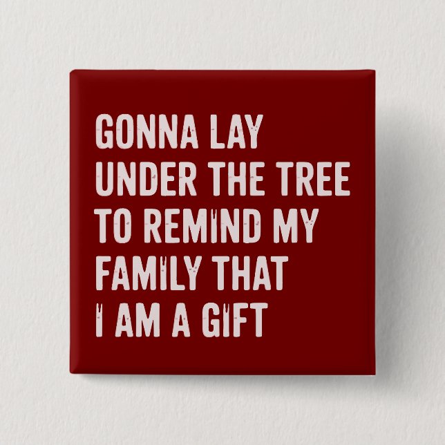 Funny Christmas Lay Under The Tree Xmas Gifts Knapp (Framsida)