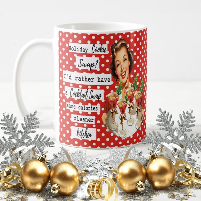 Funny Christmas Mug Best Friend "Cookie Swap" Kaffemugg (Skapare uppladdad)